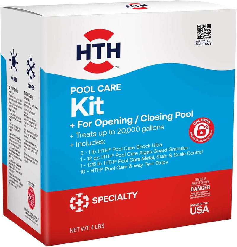 HTH 91022 Swimming Pool Care Kit, Opening and Closing Swimming Pool Supplies, 4 lbs - Image 1